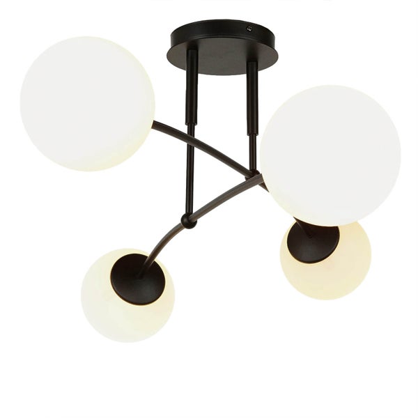 Deckenleuchte mit vier Leuchtkörpern in Kugelform