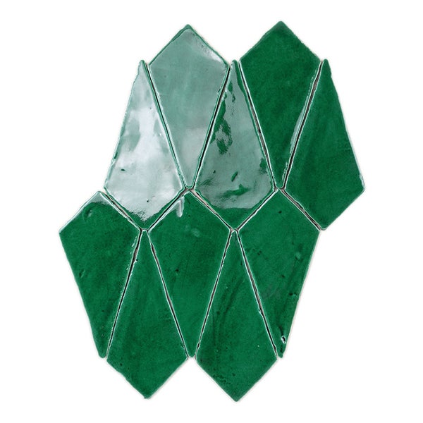 Wandfliesen mit Rautenmuster in glänzender Optik