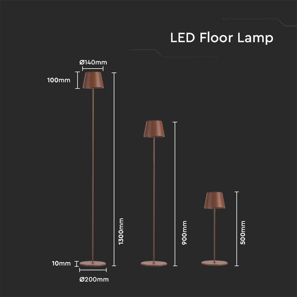 V-TAC VT-7544-C - Verstellbare Stehleuchten - IP54 - Weißes Gehäuse - 4 Watt - 300 Lumen - 3000K