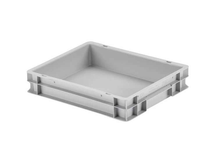 PROREGAL Eurobehälter Mit Geschlossenem Griff HxBxT 7,5 x 30 x 40 cm 9 Liter Grau Eurobox Transportbox Transportbehälter Stapelbehälter