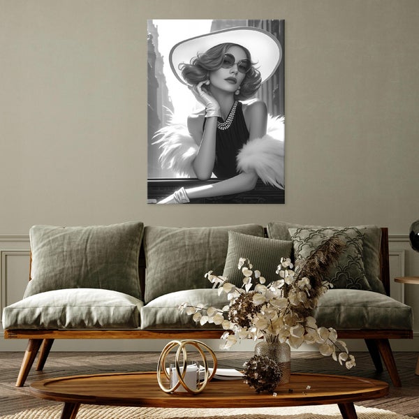 Leinwandbild Abstrakt Frau Modern Bilder Wohnzimmer 60X40 cm
