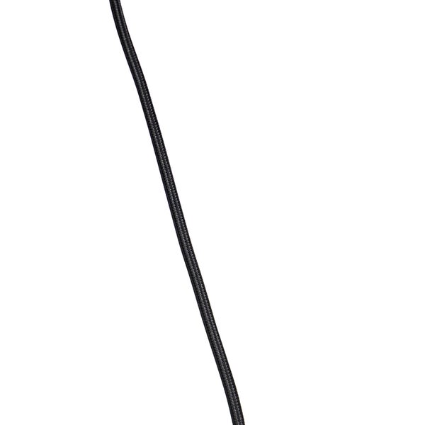 Schwarzes Textilkabel, geflochtenes Elektrokabel