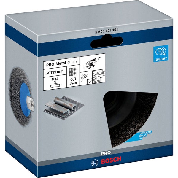 Bosch Pro Metal Reinigungsbürste, 115 Millimeter Durchmesser