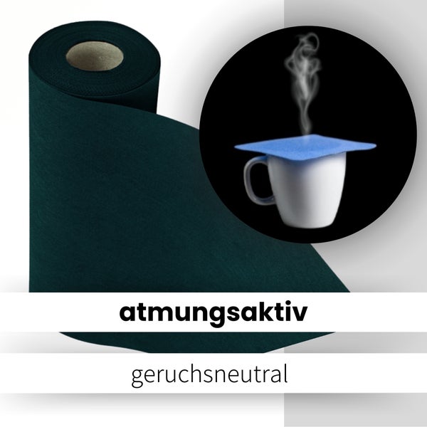 Sensalux Tischläufer, Länge: 25m, stoffähnliches Vlies, Breite: 50cm, Grün