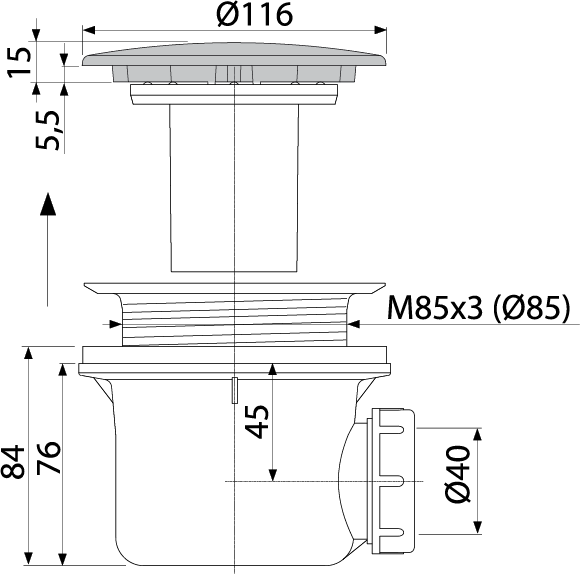 Runde Abdeckkappe für Bohrungen