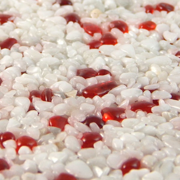 Terralith Glassteinteppich WAND -Vetro Rosso / Bianco- für 1 qm