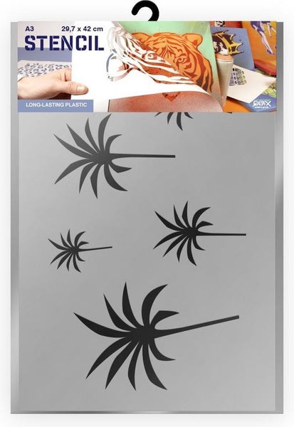 QBIX Palmen Schablone - Kunststoff A3 Schablone