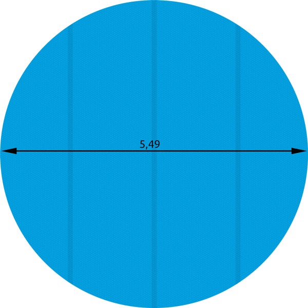 Poolabdeckung tectake  Durchmesser 549 cm rund und selbstschwimmend blau