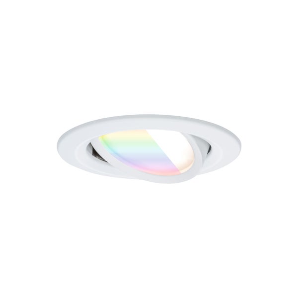LED Einbauleuchte Nova Coin rund 84mm 50° RGBW+ 3x6W 3x500lm 230V Weiß matt Aluminium