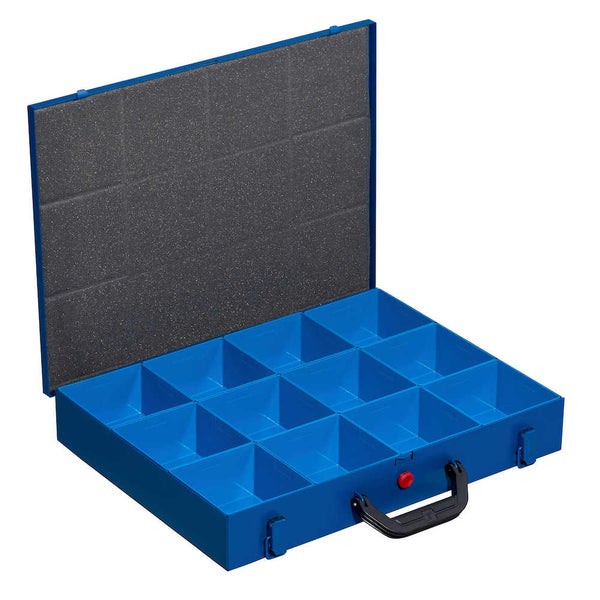 PROREGAL Kleinteilekoffer EuroPlus Pro 44H-12 Einsätze HxBxT 7 x 44 x 37 cm Blau