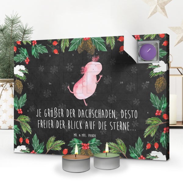 Mr. & Mrs. Panda Duftkerzen Adventskalender Axolotl Tanzen - Schwarz