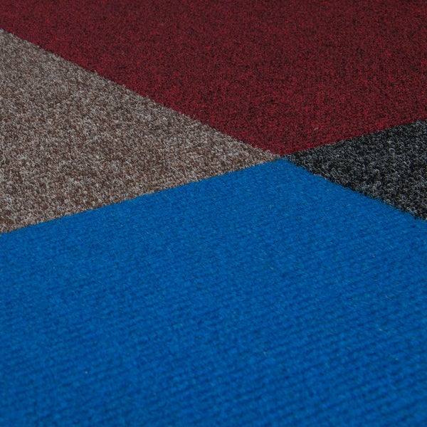 Selbstliegende Teppichfliesen in 50x50 cm Nadelfilz Teppich Fliesen ideal für Büro und Gewerbe Schatex Teppichbodenfliesen in Braun aus Nadelvlies
