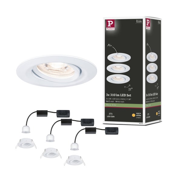 Drei LED-Einbaustrahler