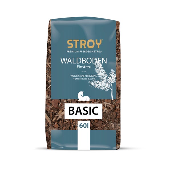 Sack Stroy Waldboden Premium Pferdeeinstreu 60 Liter für eine natürliche Stallhygiene