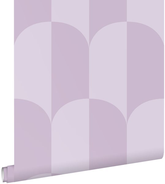 ESTAhome Tapete Art Decó Muster Violett - 53 cm x 10.05 m - 139993