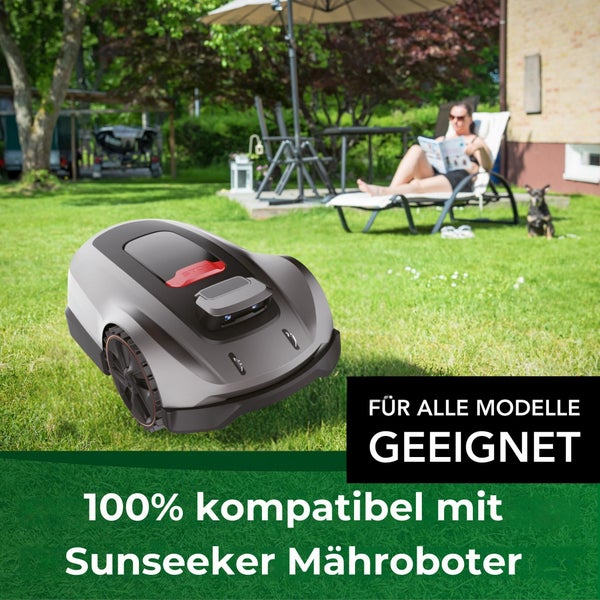 Rasenmähroboter im Garten, kompatibel mit Sunseeker Mährobotern