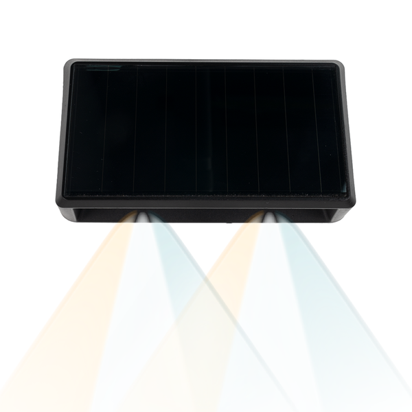 Solarleuchte mit Lichtstrahlen