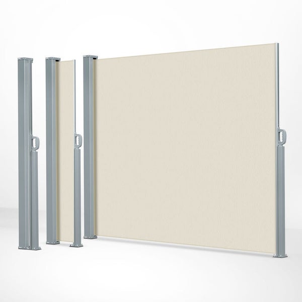 FLOORDIREKT Seitenmarkise - Markise für Balkon und Terrasse - Breite: 3 m - Höhe: 1,8 m - Beige