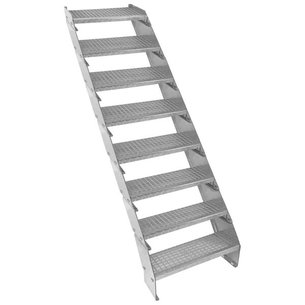 Verstellbare Achtteilige Verzinkter Stahl Treppe – 600mm breit