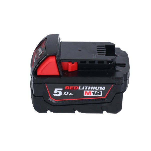 Milwaukee M18 REDLITHIUM 5,0 Ampere-Stunden Akku, 18 Volt Lithium-Ionen-Akku für Elektrowerkzeuge