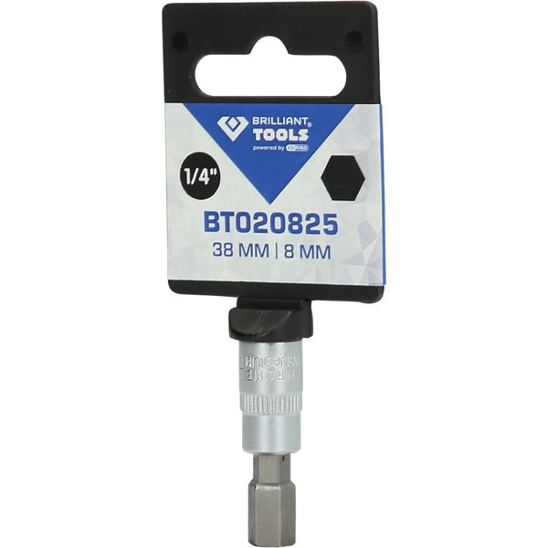BRILLIANT TOOLS 1/4 Innensechskant Bit-Stecknuss 8 mm - BT020825