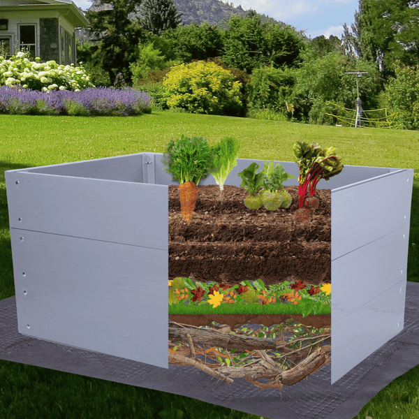 Hochbeete Growline Plast HxBxT 41x100x80 cm 2 Ebenen Kunststoff Grau