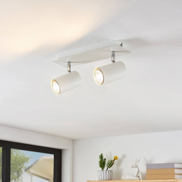 Deckenleuchte mit zwei Strahlern aus Metall