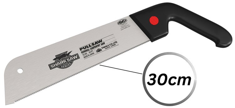 FAMEX 5505 Japansäge 300 mm 14 TPI aus Karbonstahl, Made in Japan, Handsäge, Holzsäge, Feinsäge