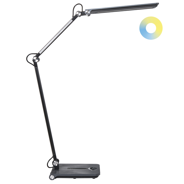 Schreibtischleuchte mit verstellbarem Arm und Farbtemperaturregler