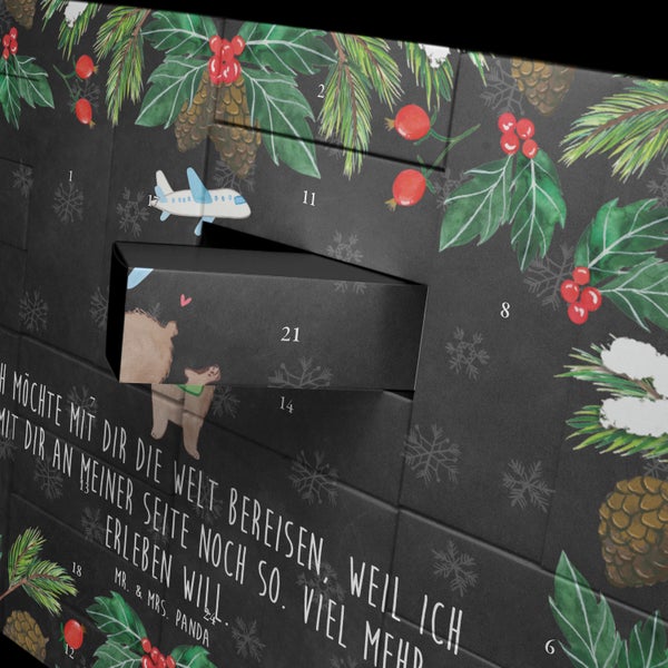 Mr. & Mrs. Panda Befüllbarer Adventskalender Bär Flugzeug - Schwarz