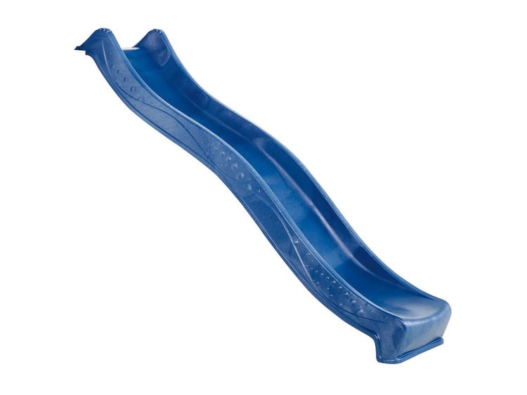Blaue Wellenrutsche aus Kunststoff für Spieltürme und Garten.
