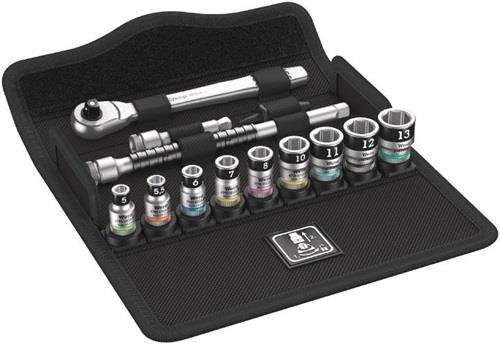 Wera Steckschlüsselsatz 8100 SA 12 HF Zyklop 13tlg. 1/4″ SW 5-13 mm Anzahl Zähne 72 6-kant - 5003756001