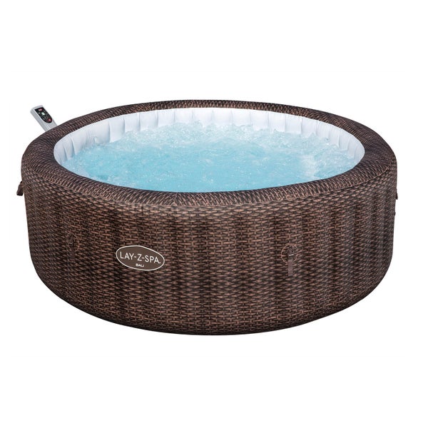 Lay-Z-Spa Bali Whirlpool mit Rattanoptik und Bedienfeld