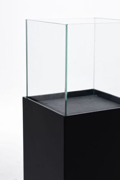VIVANNO Windlicht CANDELA 100x25x25 cm Alu-Verbund Schwarz matt