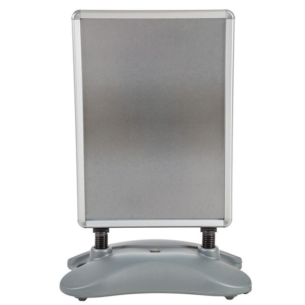 Kundenstopper mit Aluminiumrahmen und Kunststofffuß