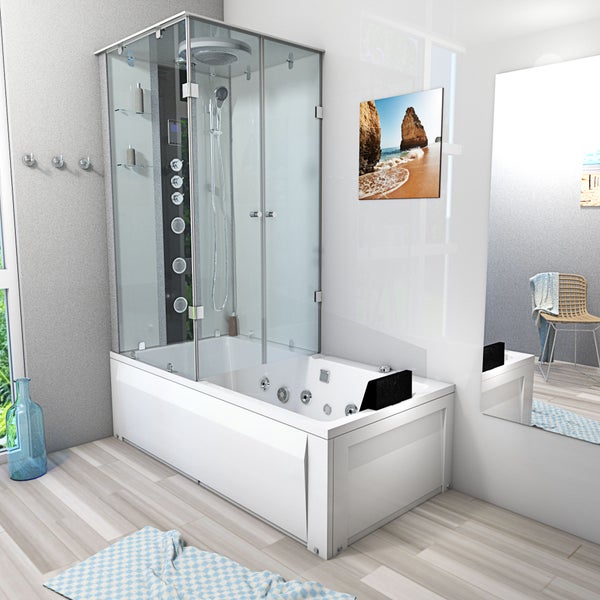 Whirlpool Dusche Kombination K05-R03-WP-EC Duschtempel 90x180 cm