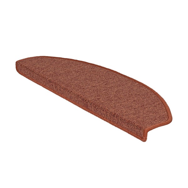 FLOORDIREKT Stufenmatte London - mit Umkettelung - Terra - Halbrund - 23,5 x 65 cm