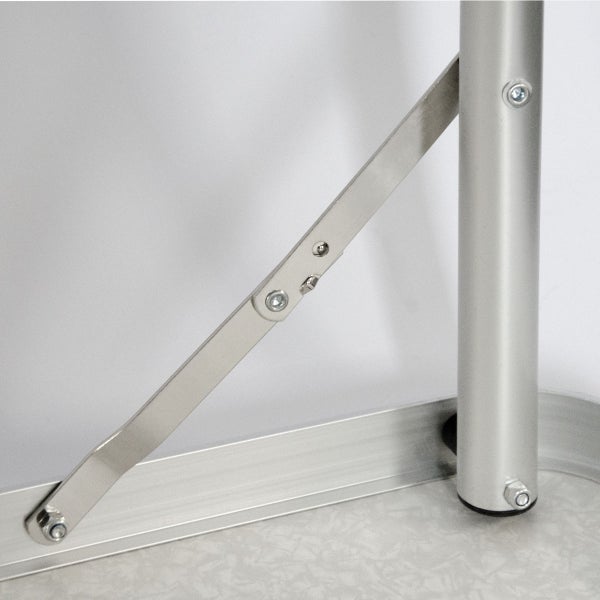 AMANKA klappbarer stabiler Campingtisch 120x60x70cm höhenverstellbar tragbar Kofferformat Aluminium Dunkel Grau