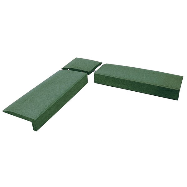 Spielplatzrand aus Gummi – 100 x 40 x 14,5 cm – Grün