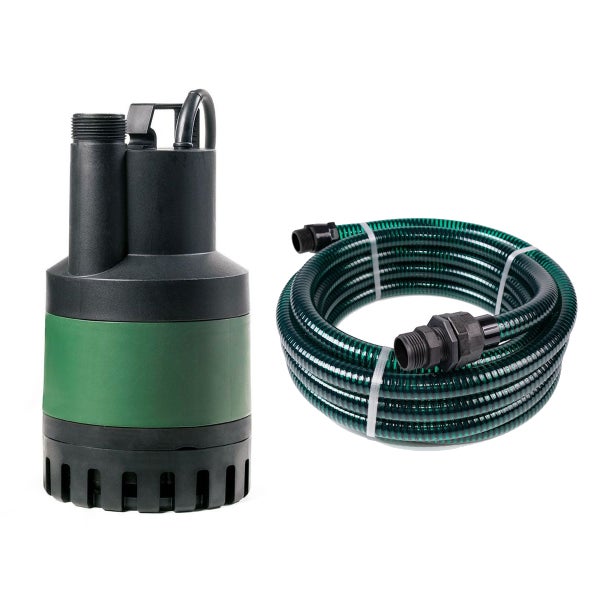 Tauchpumpe mit Schlauch für den Einsatz in Teichen und Gärten