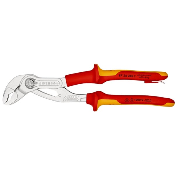 Knipex Cobra® VDE Hightech-Wasserpumpenzange, isoliert mit Befestigungsöse - 8726250T
