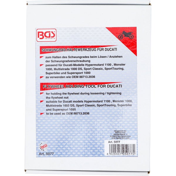BGS Technic Schwungrad-Haltewerkzeug für Ducati in der Verpackung