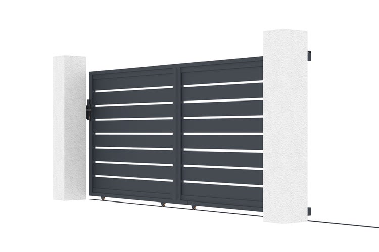Schiebetor aus aluminium 4m VOGEL H.160cm grau