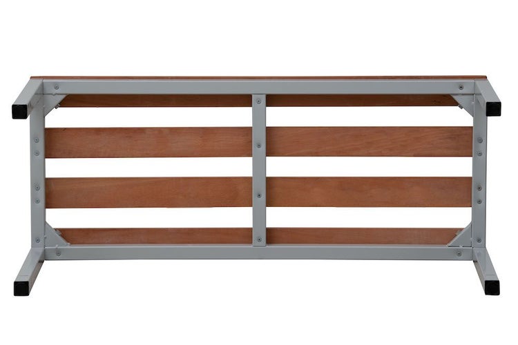 PROREGAL Sitzbank Seal Freistehend Grau/Buche Ohne Rückenlehne HxBxT 40 x 120 x 40 cm Holz