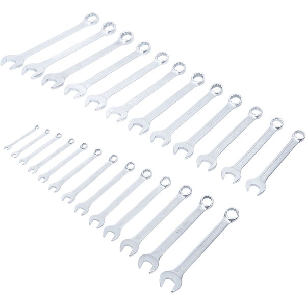 Satz aus Gabelringschlüsseln in verschiedenen Größen