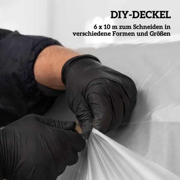 Outsunny Gewächshausfolie 6x10 m wasserdicht Gartenfolie mit UV Schutz, Extra Dick Reißfest Folie aus Kunststoff, Abdeckplane für Treibhaus Folientunnel, Tunnelfolie für Außenbereich Transparent