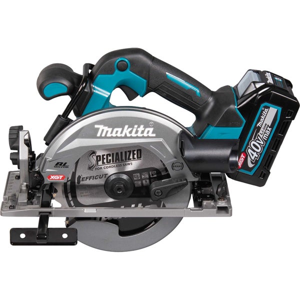 Makita HS012GD201 Akku-Handkreissäge 57 mm XGT 40 V Ø 165 mm / 2x 2,5 Ah Akku + Ladegerät im Makpac