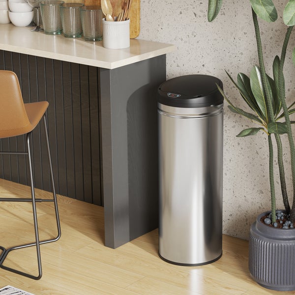 Abfalleimer aus Edelstahl mit Sensor für die Küche