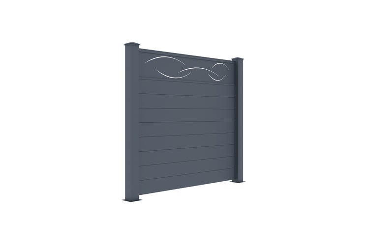 Sichtschutzzaun aus Aluminium LIFE 190H170 Grau
