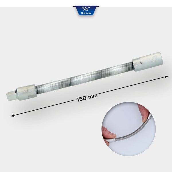 Flexible Verlängerung für Schraubendreher, 150 mm lang